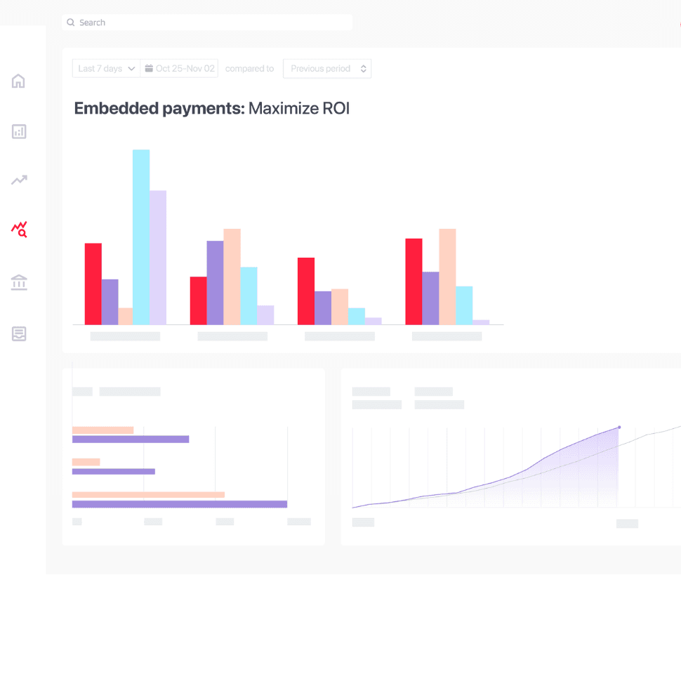Screengrab of Embedded Payments reports