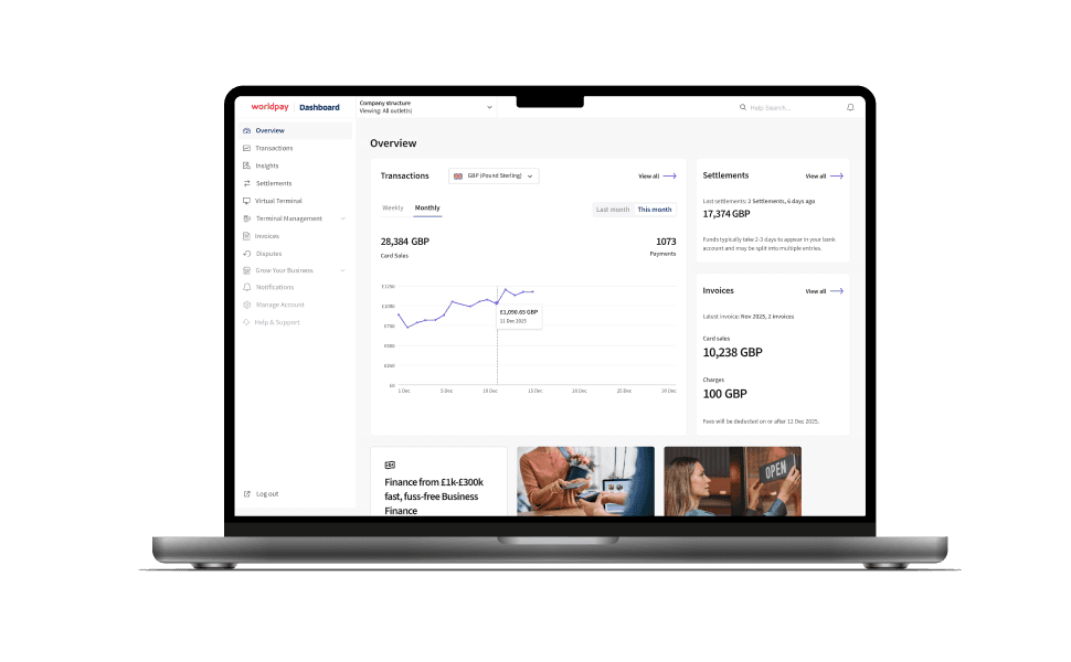 Screenshot of the WP Dashboard system